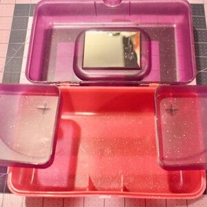 Caboodle Pretty in Petite Make-Up Case in Purple Sparkle over Pink